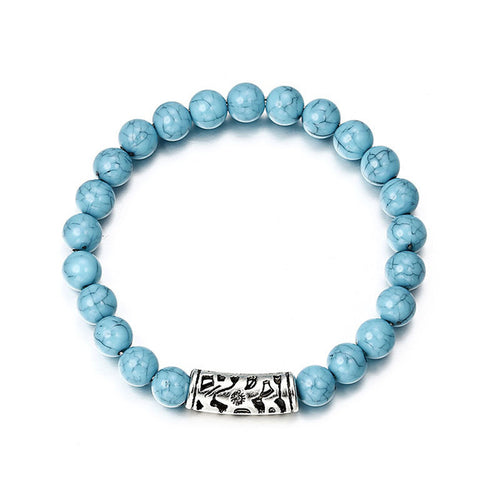 Bracelet Classic Acrylic Blue Beaded