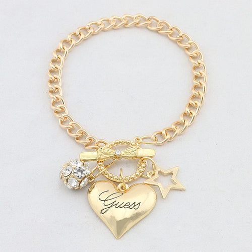 Bracelets Bangles Female Heart Forever Love Brand Charm Bracelet for Women Famous Jewelry